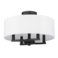 Golden Canada 7154-SF BLK-MWS - Golden Lighting Eliana 4-light Semi-Flush Mount in Matte Black